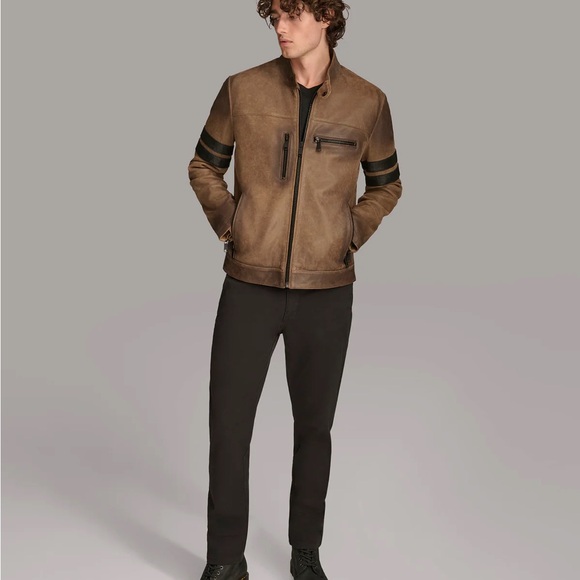 Wilsons Leather Aiden Color Blocked Racer Jacket - Picture 9 of 13